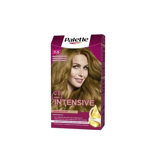 Schwarzkopf Palette Intensive Creme Colour Permanent Hair Dye 7.5 Caramel Golden Blonde