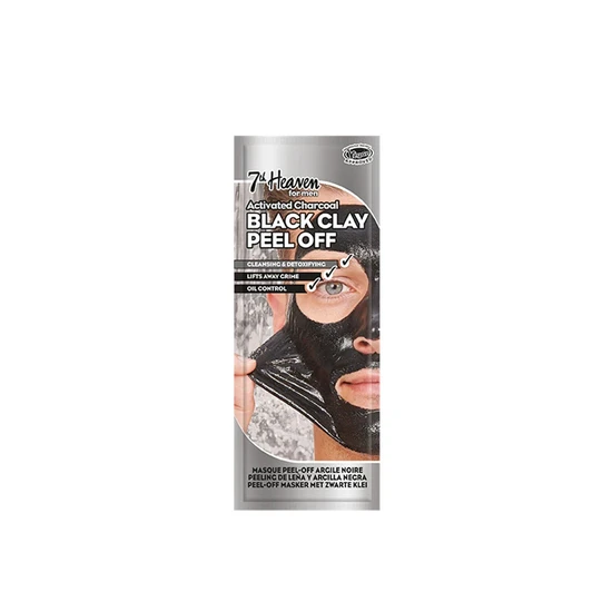 7th Heaven For Men Activated Charcoal Black Clay Peel Off Mask