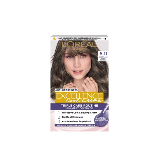 L'oreal Paris Excellence Cool Creme Hair Dye 6.11 Ash Dark Blond