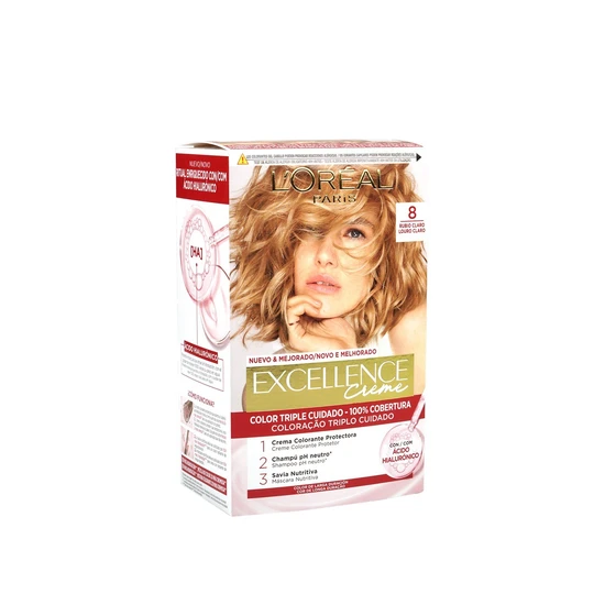 L'oreal Paris Excellence Creme Hair Dye 8 Natural Blonde