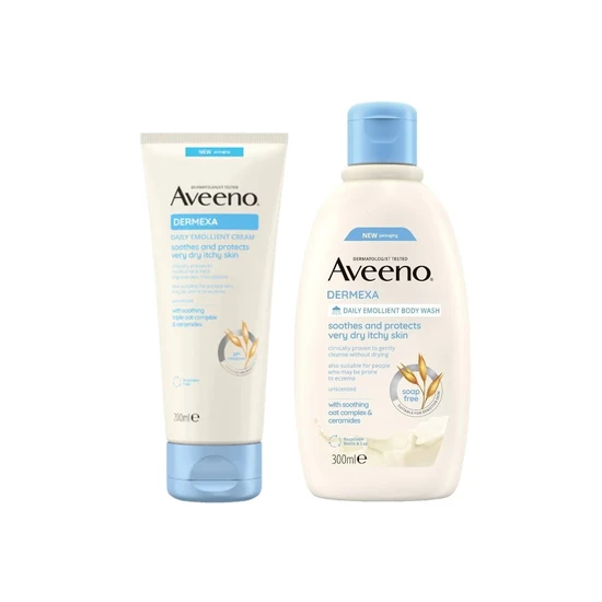Aveeno Dermexa Soothing Emollient Cream + Emollient Body Wash