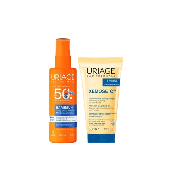 Uriage Bariesun Moisturising Kid Spray + Xemose C8+ Anti-Itch Cleansing Oil