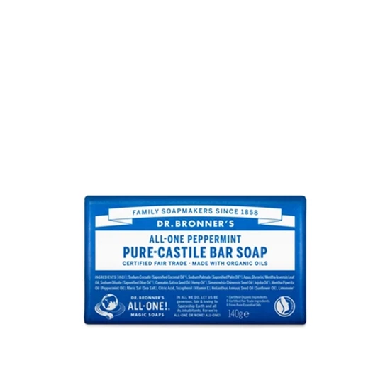 Dr Bronner's All-One Pure-Castile Bar Soap Peppermint