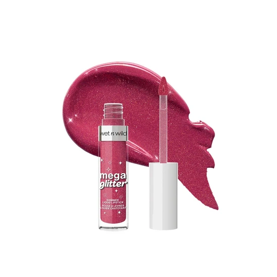 Wet N Wild Mega Glitter Shimmer Liquid Lipstick Pink Future