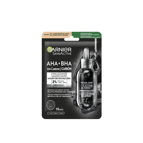 Garnier Skin Active AHA + BHA With Charcoal Face Sheet Mask