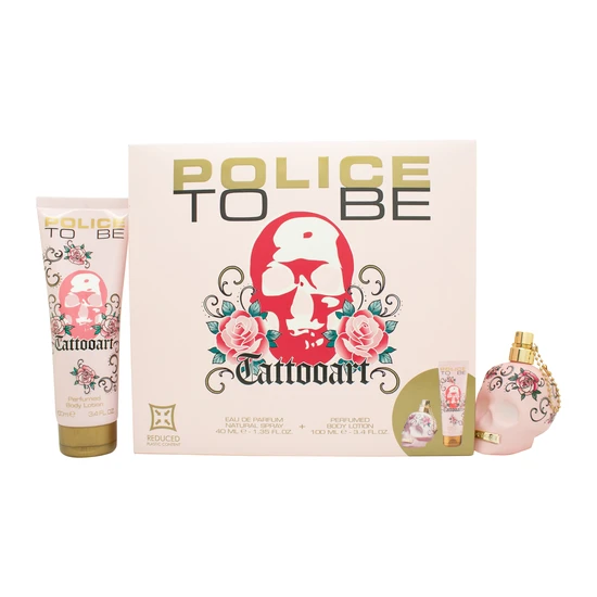 Police To Be Tattoo Art Eau De Parfum 40ml + Body Lotion 100ml Gift Set For Her