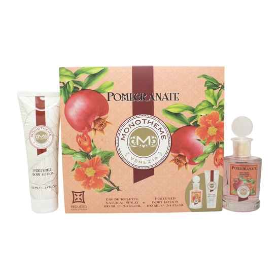 Monotheme Pomegranate Eau De Toilette 100ml + Body Lotion 100ml Gift Set For Her