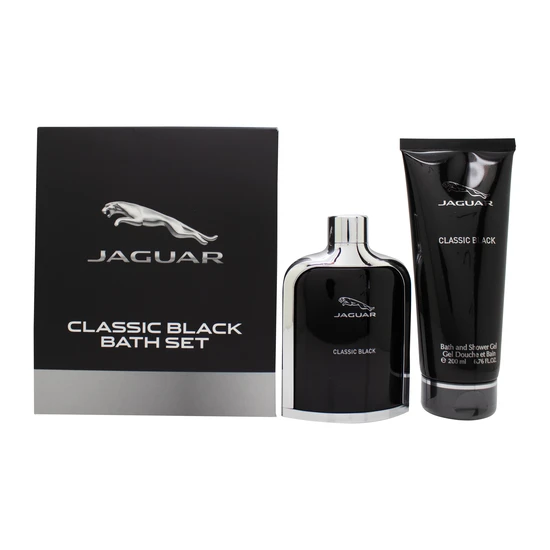 Jaguar Classic Black Eau De Toilette 100ml Bath & Shower Gel 200ml Bath Set