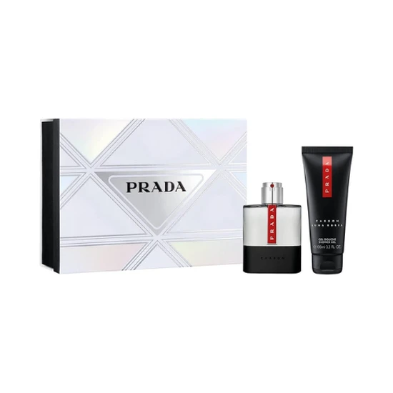 Prada Luna Rossa Carbon Gift Set 50ml Eau De Toilette + 75ml Shower Gel
