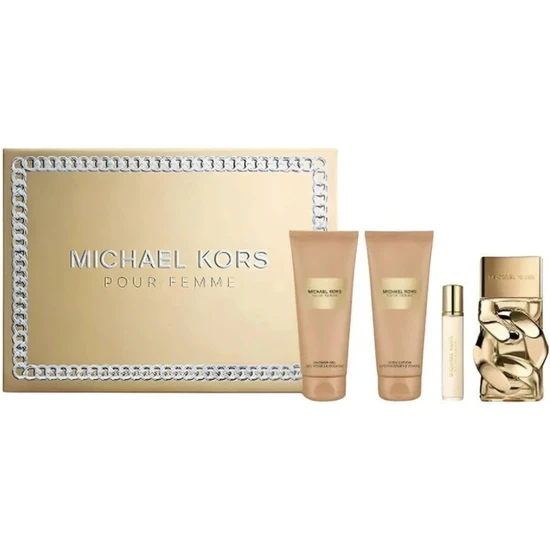 Michael Kors Pour Femme Gift Set 100ml Eau De Parfum + 100ml Body Lotion + 100ml Shower Gel + 10ml Eau De Parfum