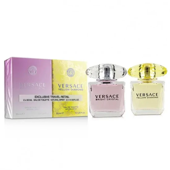 Versace Gift Set 30ml Yellow Diamond Eau De Toilette + 30ml Bright Crystal Eau De Toilette