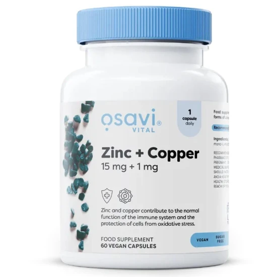 Osavi Zinc + Copper 15mg + 1mg Capsules