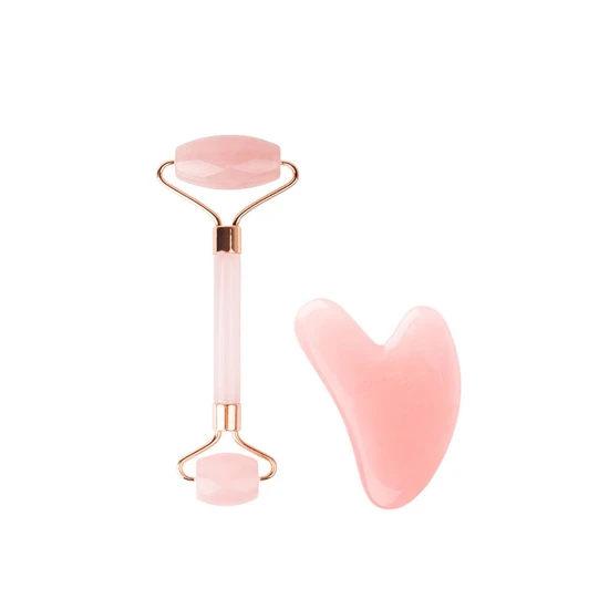 Brushworks Rose Resin Roller & Gua Sha