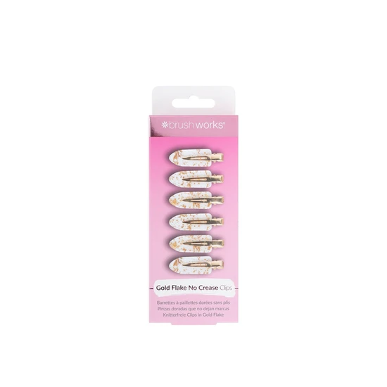 Brushworks Gold Flake No Crease Hair Clips