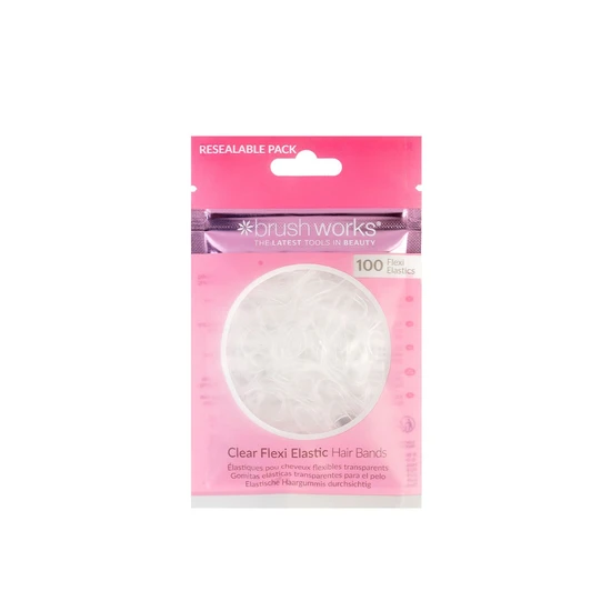 Brushworks Clear Flexi Elastic Hair Bands