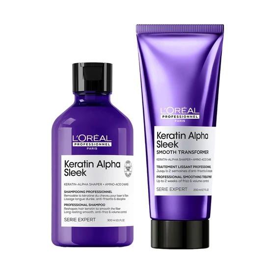 L'Oréal Professionnel DUO Keratin Alpha Sleek Shampoo & Smooth Transformer