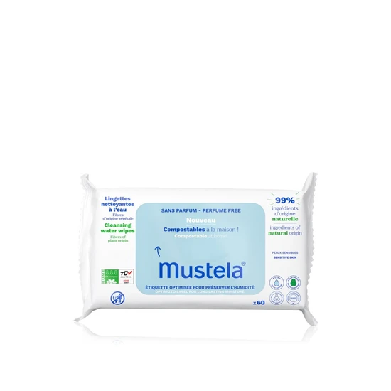 Mustela Cleansing Water Wipes Perfume Free