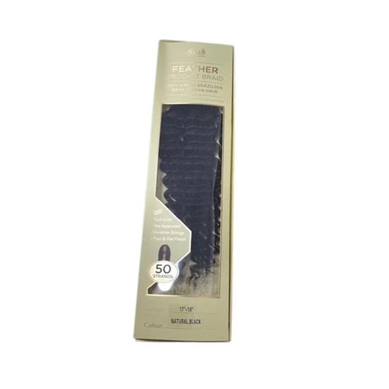 Rush Feather Crochet Braid Virgin Brazilian Remy Human Hair