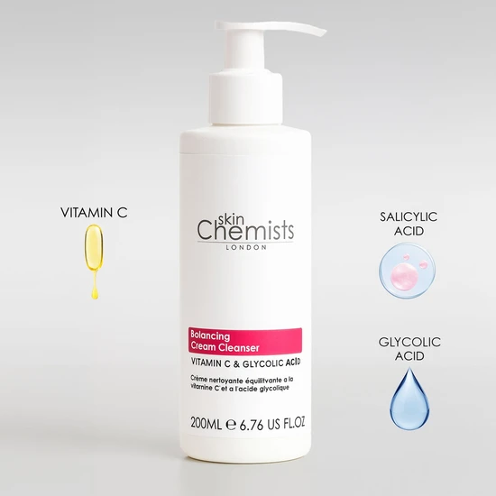 skinChemists Balancing Vitamin C & Glycolic Acid Cream Cleanser