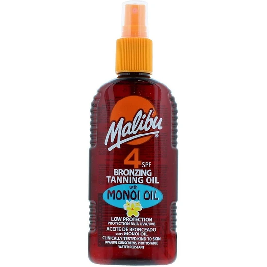 Malibu Bronzing Tanning Oil Spray With Monoi Oil SPF 4