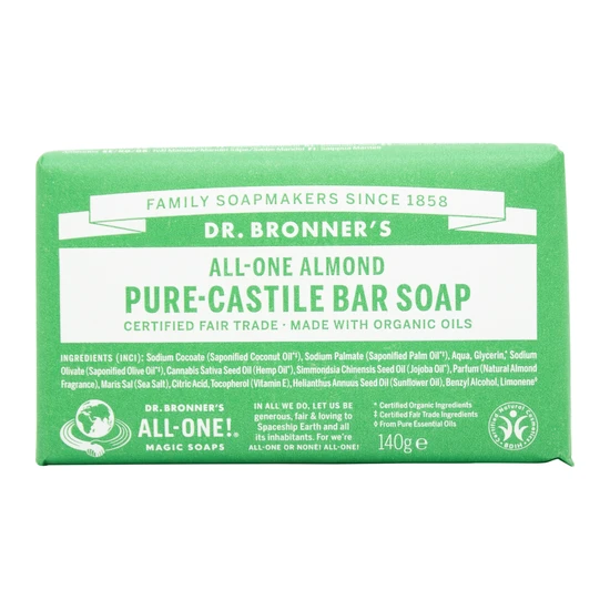 Dr Bronner's Almond Pure-Castile Soap Bar