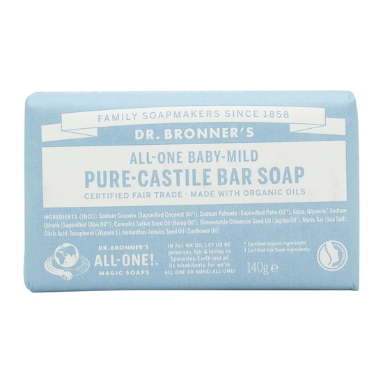 Dr Bronner's All-One Baby-Mild Pure-Castile Bar Soap