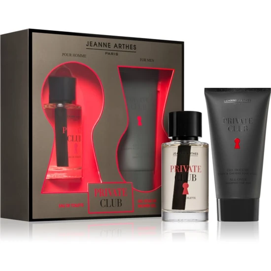 Jeanne Arthes Private Club Gift Set 100ml Eau De Toilette + 150ml Shower Gel