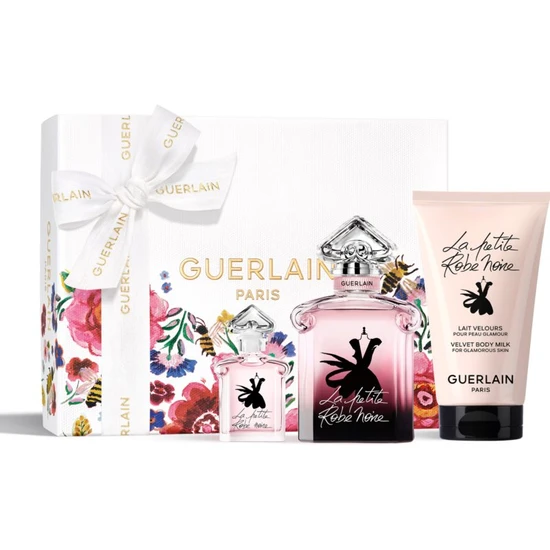 GUERLAIN La Petite Robe Noire Gift Set 50ml Eau De Parfum + 5ml Eau De Parfum + 75ml Body Lotion