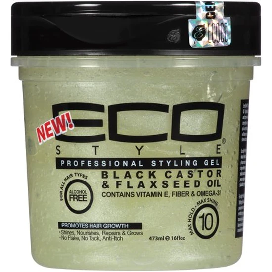 Ecoco Eco Style Black Castor & Flaxseed Oil Styling Gel
