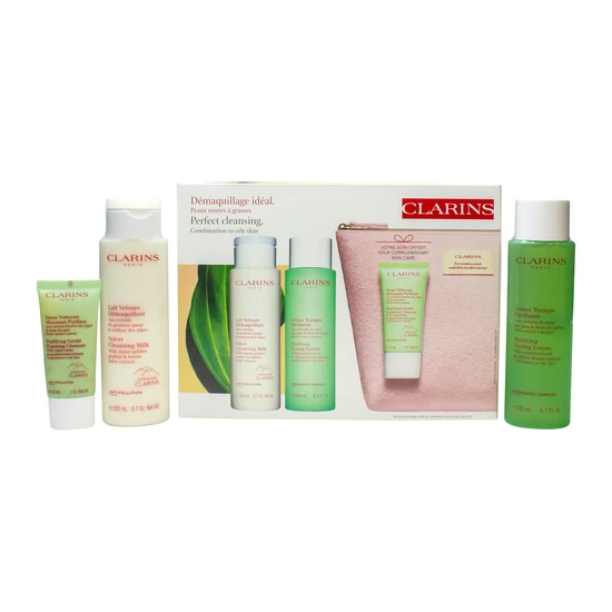 Clarins Perfect Cleansing Kit For Combination To Oily Skin Gift Set