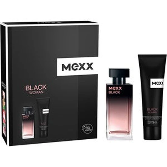 Mexx Black Woman Gift Set 30ml Eau De Toilette + 50ml Shower Gel