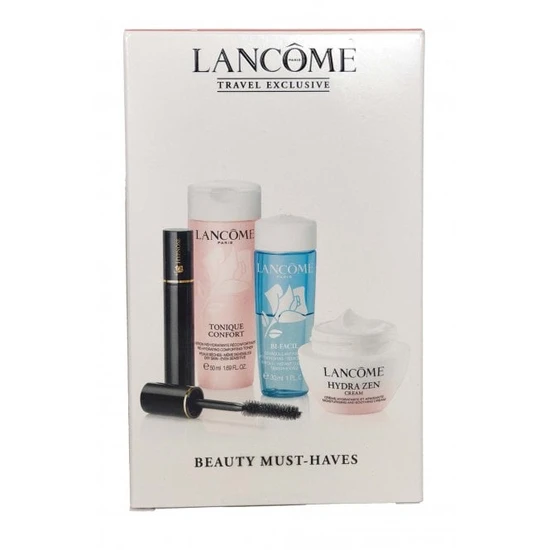 Lancôme Beauty Must-Haves Gift Set 50ml Tonique Confort + 30ml Bi-Facil Eye Make-up Remover + 15ml Hydra Zen Cream SPF 15 + 2ml Hypnose Mascara Black