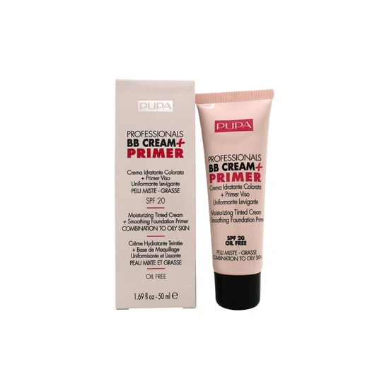 PUPA Professionals BB Cream + Primer For Oily To Combination Skin SPF 20