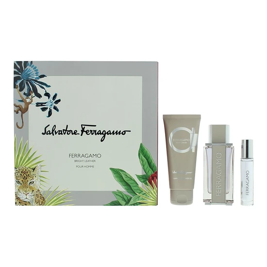 Salvatore Ferragamo Bright Leather Eau De Toilette Gift Set