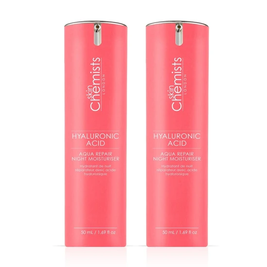 Skinchemists Hyaluronic Acid Aqua Repair Night Moisturiser 2 X 50Ml