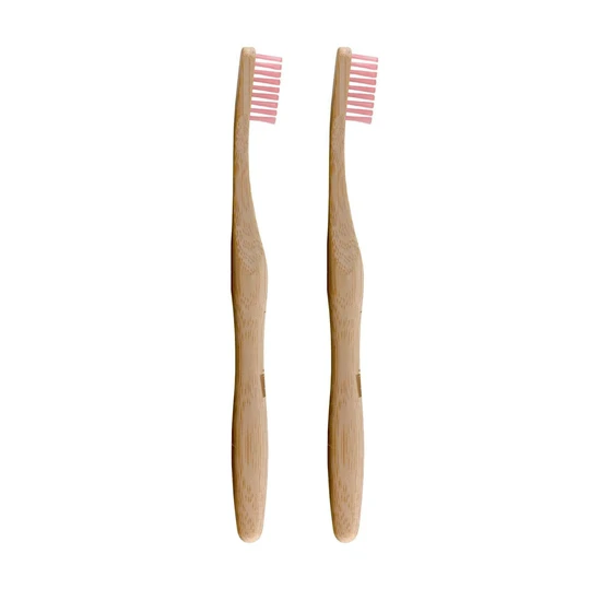 Dr Botanicals Bamboo Toothbrush Pink