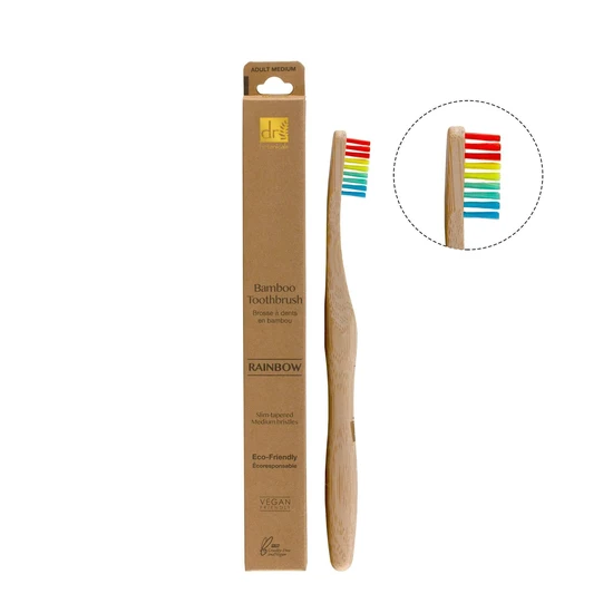 Dr Botanicals Bamboo Toothbrush Rainbow