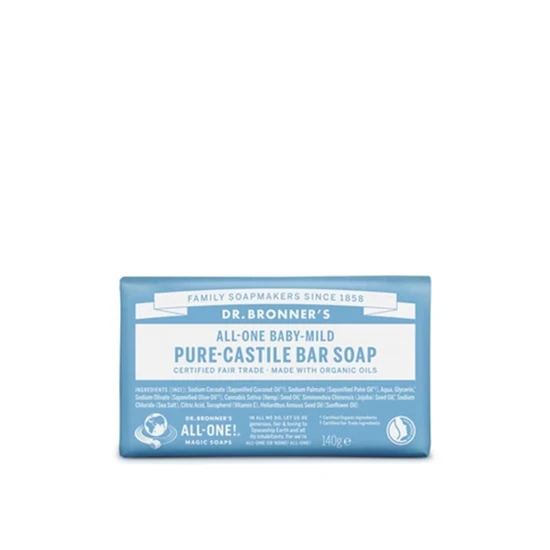 Dr Bronner's All-One Baby-Mild Pure-Castile Bar Soap