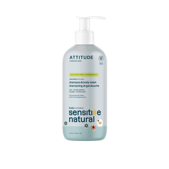 Attitude Baby Sensitive Natural Shampoo & Body Wash Unscented