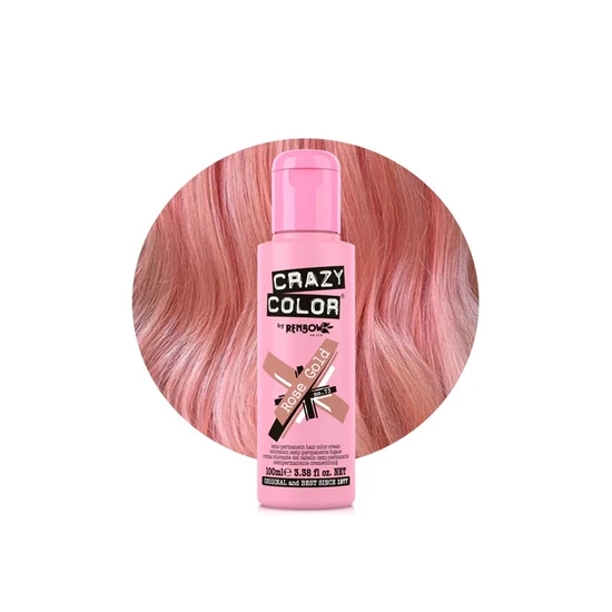 Crazy Color Semi Permanent Hair Colour Cream Rose Gold