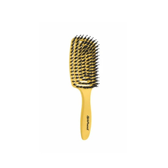 RickiParodi Spiral Biodegradable Golden Rectangular Wide Concave Hair Brush