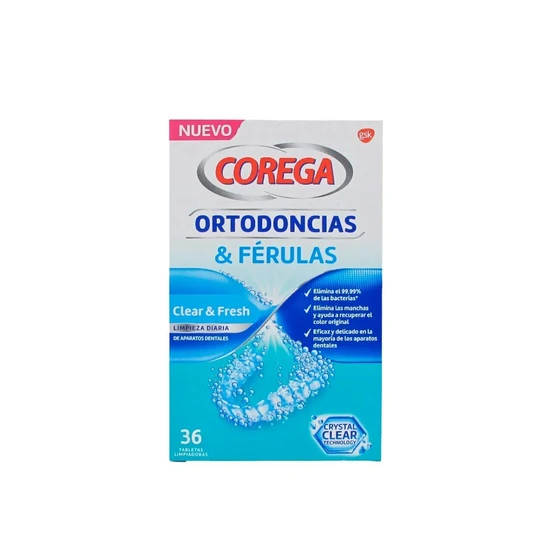 Corega Clear & Fresh Orthodontics & Splints Cleaning Tablets