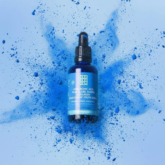 Grounded Body Blue Algae & Collagen Fountain Of Youth HA Facial Serum