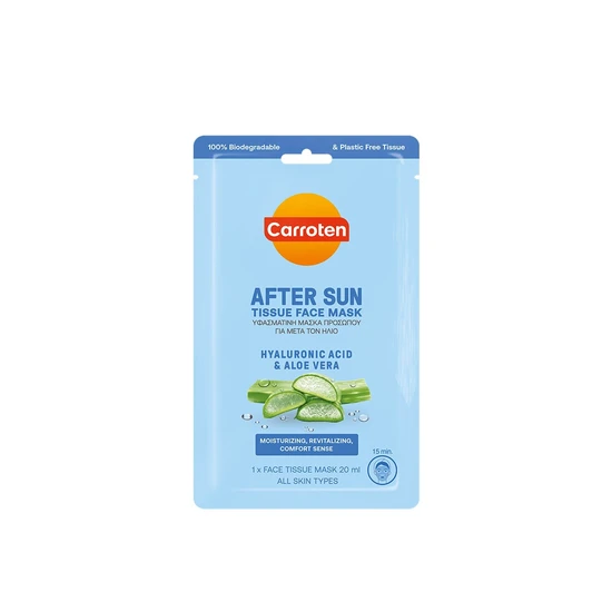 Carroten Aftersun Hyaluronic Acid & Aloe Vera Tissue Face Mask