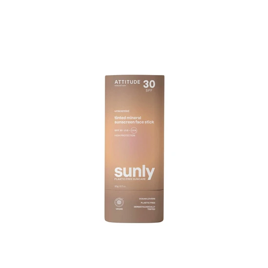 Attitude Sunly Tinted Mineral Sunscreen Face Stick Unscented SPF 30