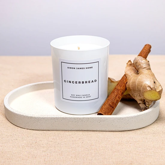 Simon James Home Gingerbread Handmade Soy Wax Candle Large Glass Candle