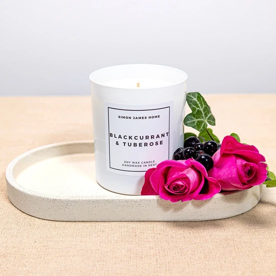 Simon James Home Blackcurrant & Tuberose Handmade Soy Wax Candle