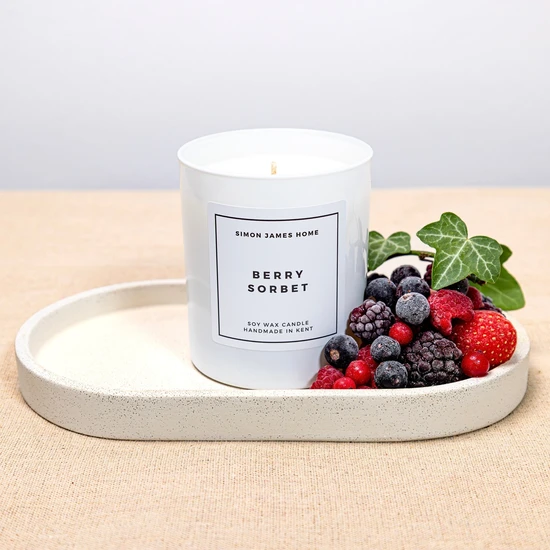 Simon James Home Berry Sorbet Handmade Soy Wax Candle