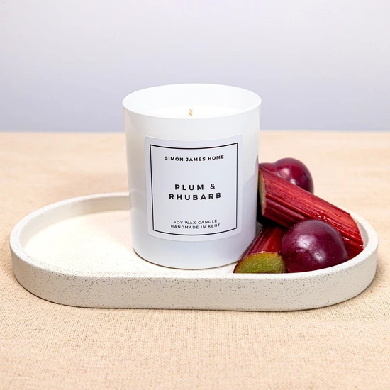 Simon James Home Plum & Rhubarb Handmade Soy Wax Candle