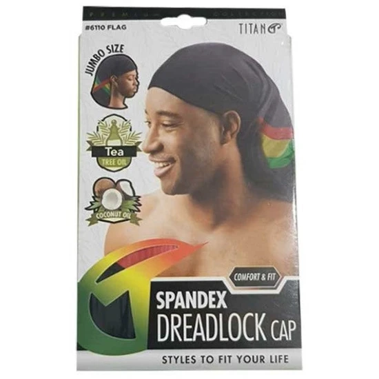 Titan Donna Spandex Dreadlock Cap With Tea Tree Oil & Coconut Oil Jumbo